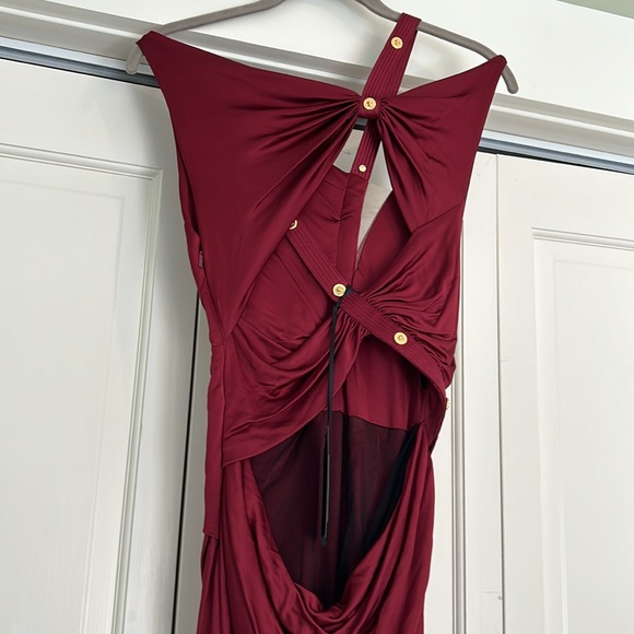 Versace Donna Burgundy evening gown NWT - Picture 5 of 7